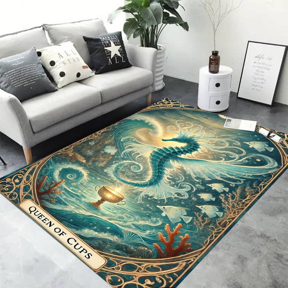 Luxury Gold Frame Fire Dragon Carpet Rugs Living Room Washroom Floor Mat Rug Dining Room Home Accessories Anime Rug