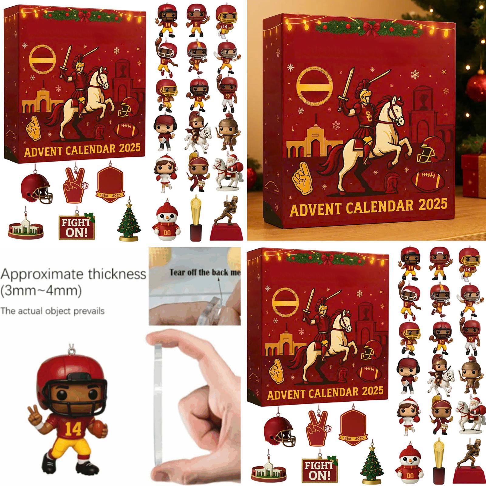 

Календарь ожидания включает 24 рождественских украшения. Календарь прибытия Обратный отсчет до Рождества One Size