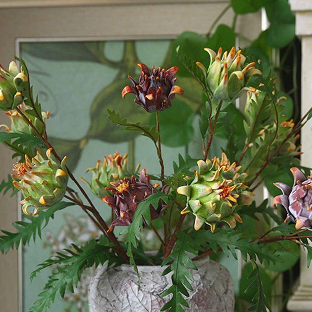 

Plastic Artificial Emperor Flower 2 Heads Fake Flowers Wedding Birthday Decor