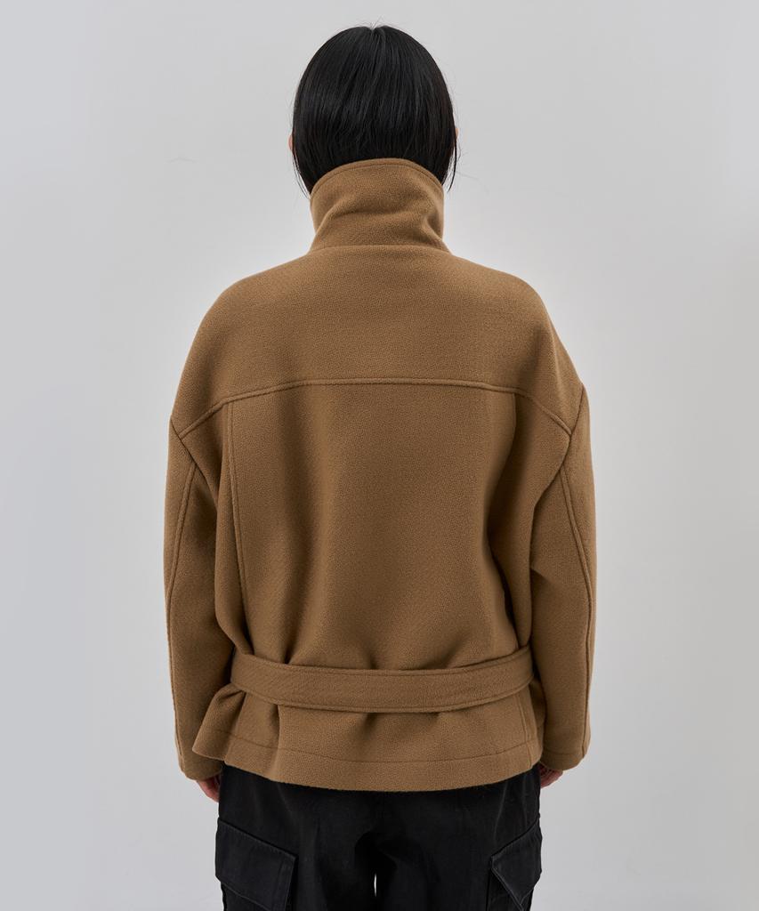 NUAKLE (W) Loop Midi Wool Coat_Camel