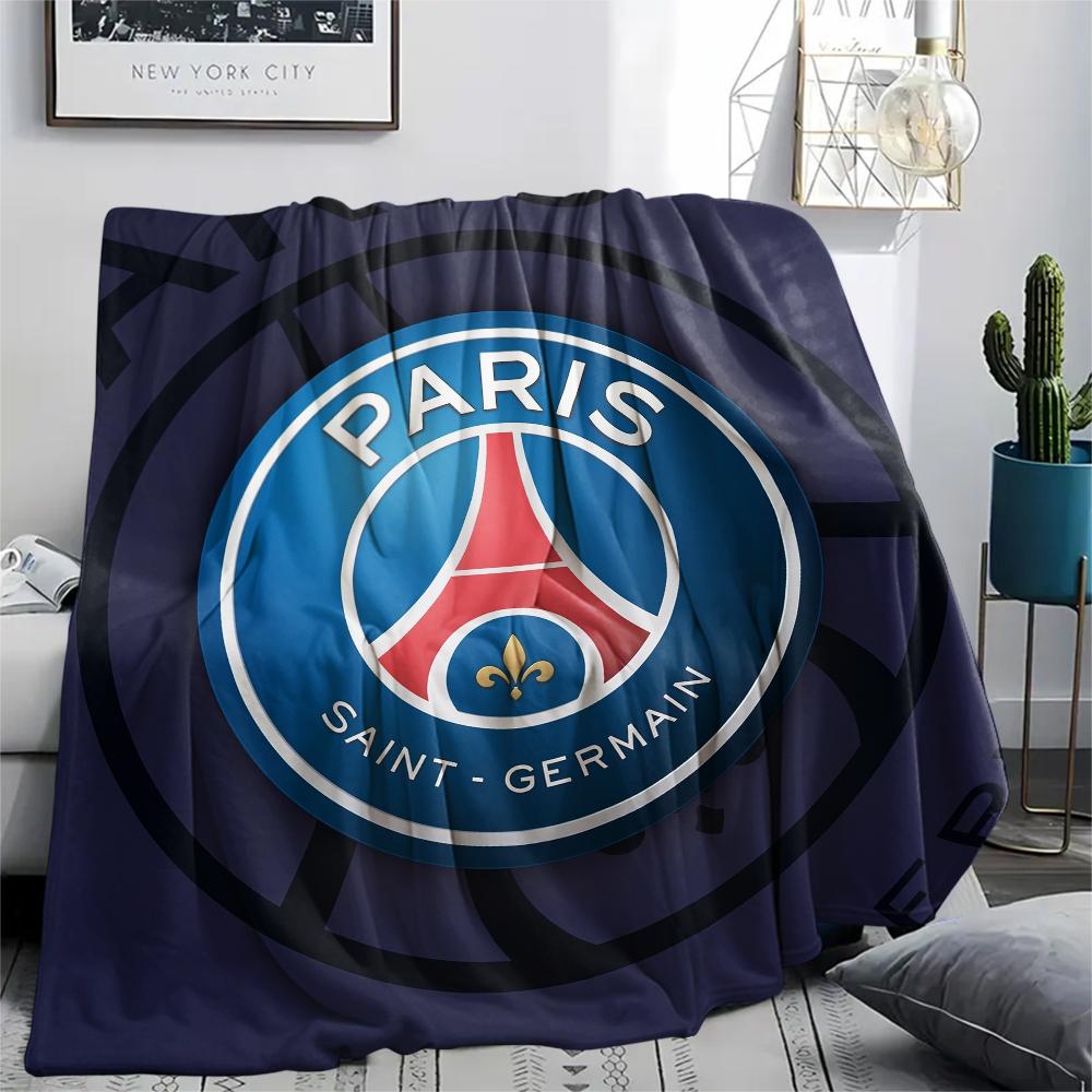 

ФК «Пари Сен-Жермен», Фланелевое одеяло с узором, Высокое качество, Комфортное для всех сезонов, Домашний декор, Тепло и уют, Идеально для подарков. 80cm x 120cm