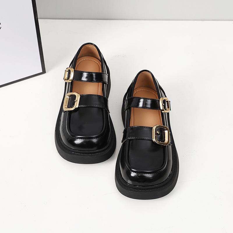 Girls Black Leather Mary Jane Shoes - Spring/Autumn Princess Style 30