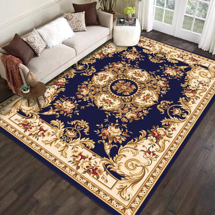 Teppich Wohnzimmer Großflächiger Teppich Schmutzabweisend und Pflegeleicht Retro Fußmatte