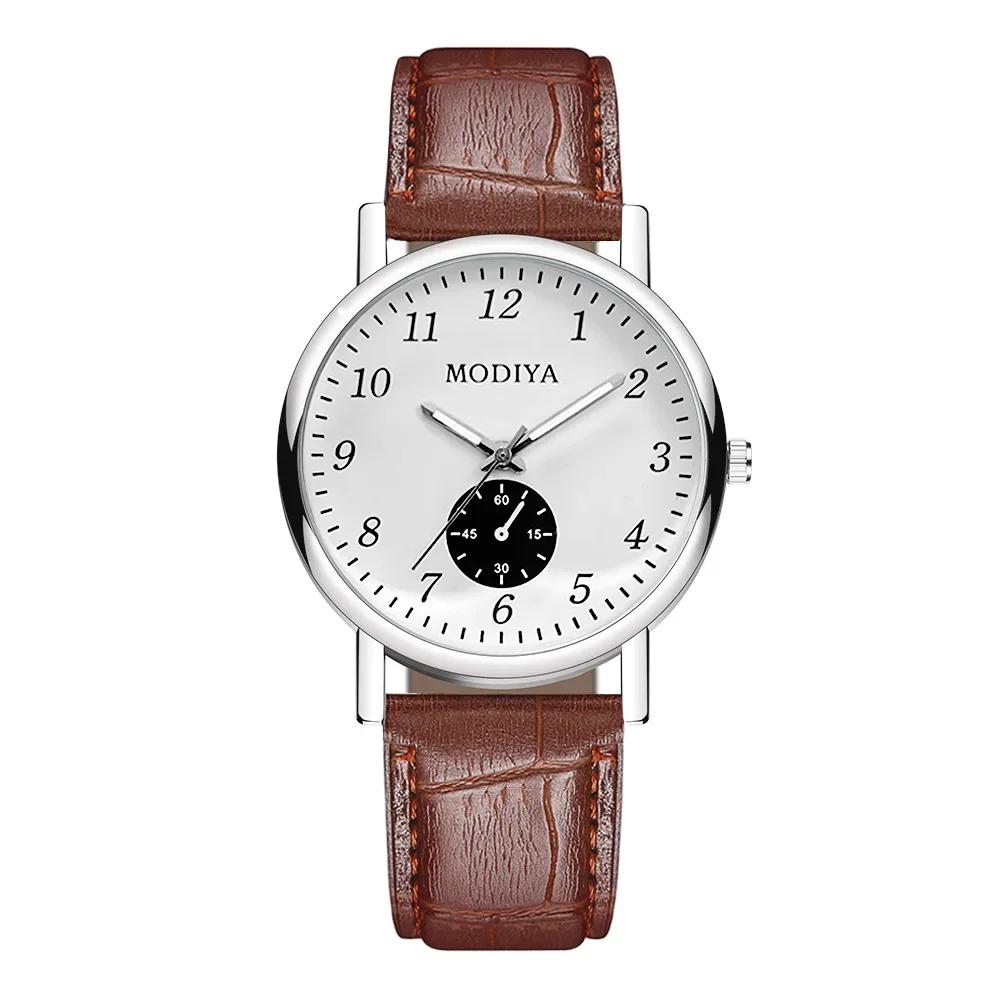 Business Luxury Leather Strap Analog Quartz Watches for Men Women Wristwatches Clock Casual Simple Man Watches Reloj Hombre