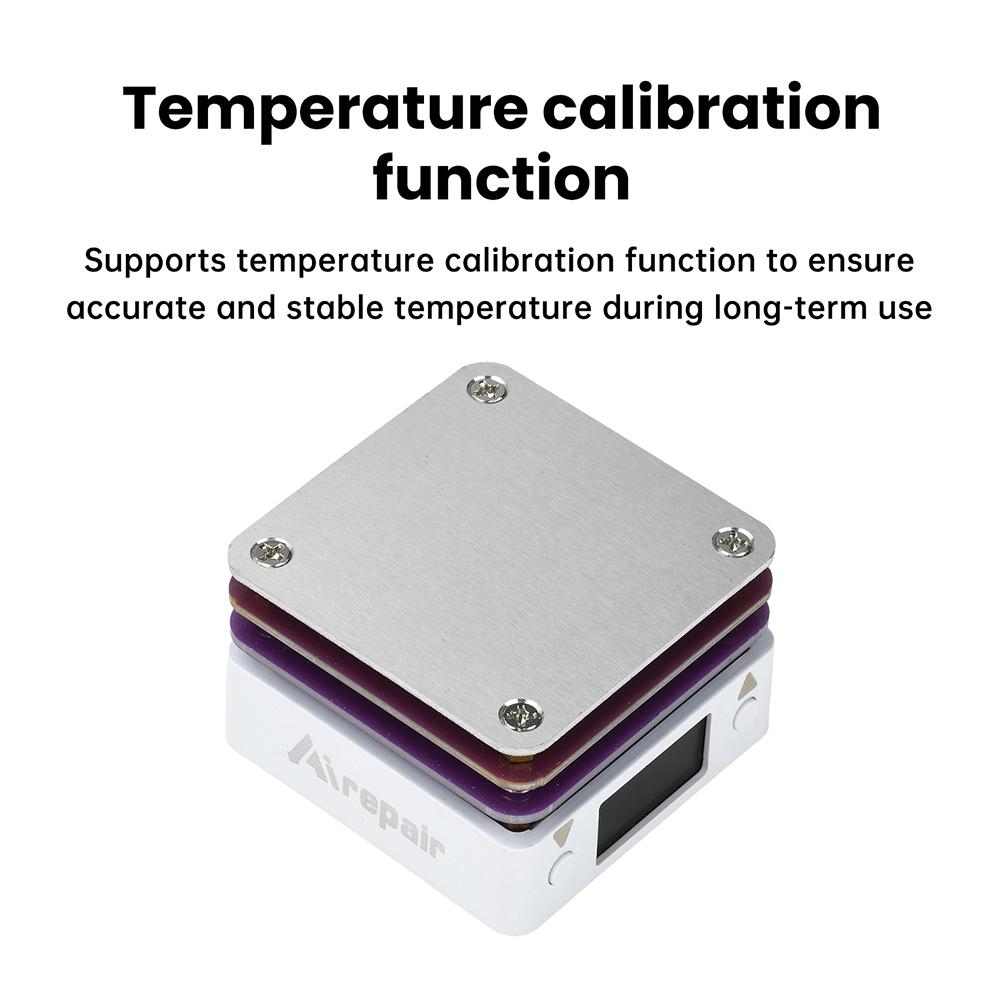 Placa de Aquecimento Mini de Temperatura Constante PD65W 20V, 10–300°C, Placa de Aquecimento Ajustável Digitalmente com Porta Tipo-C