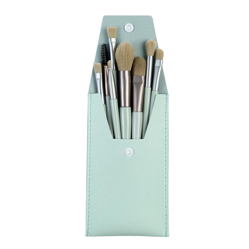 New 8 Mini Makeup Brushes Portable Soft Bristle Makeup Brush Set Beauty Tools Foundation Brush Loose Powder Brush Eye Shadow Brush