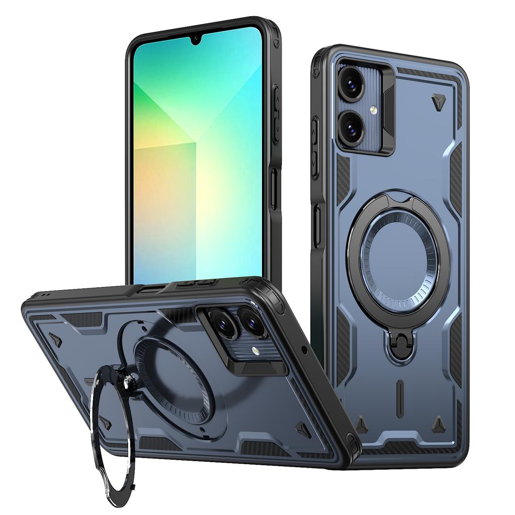 For Samsung Galaxy A07 4G Magnetic Case Military Protection PC + TPU Kickstand Phone Cover