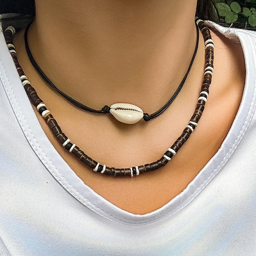 Jewelry Devil Blue Eyes Vintage Beaded Necklace Ladies Necklace Wax Thread Pull Rope Necklace
