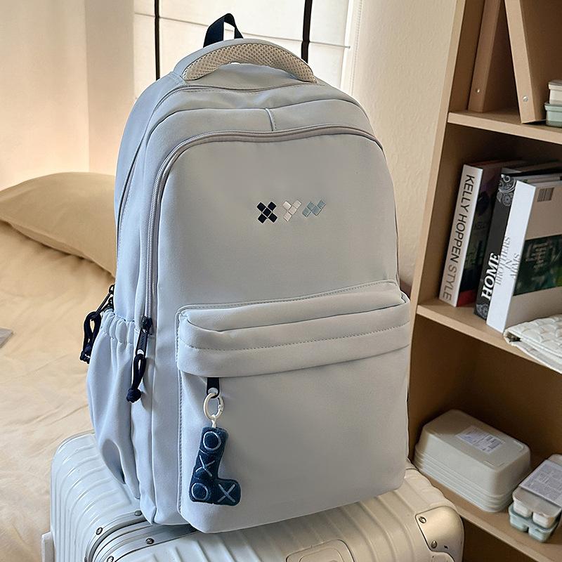 

Новый высококачественный, свежий и милый рюкзак, рюкзак для легких путешествий и большой вместимости для учеников средней и старшей школы синий