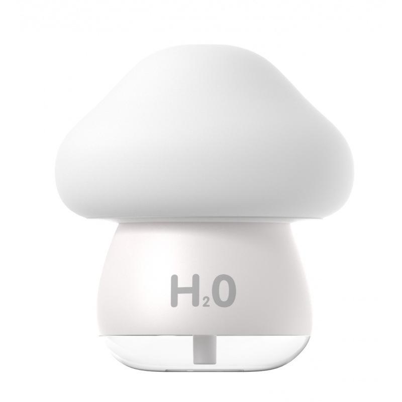 

USB Rechargeable Mushroom Tap Light Humidifier for Bedroom or Desktop with Large Spray Multicolor Light + Humidifying + Tap Light белый