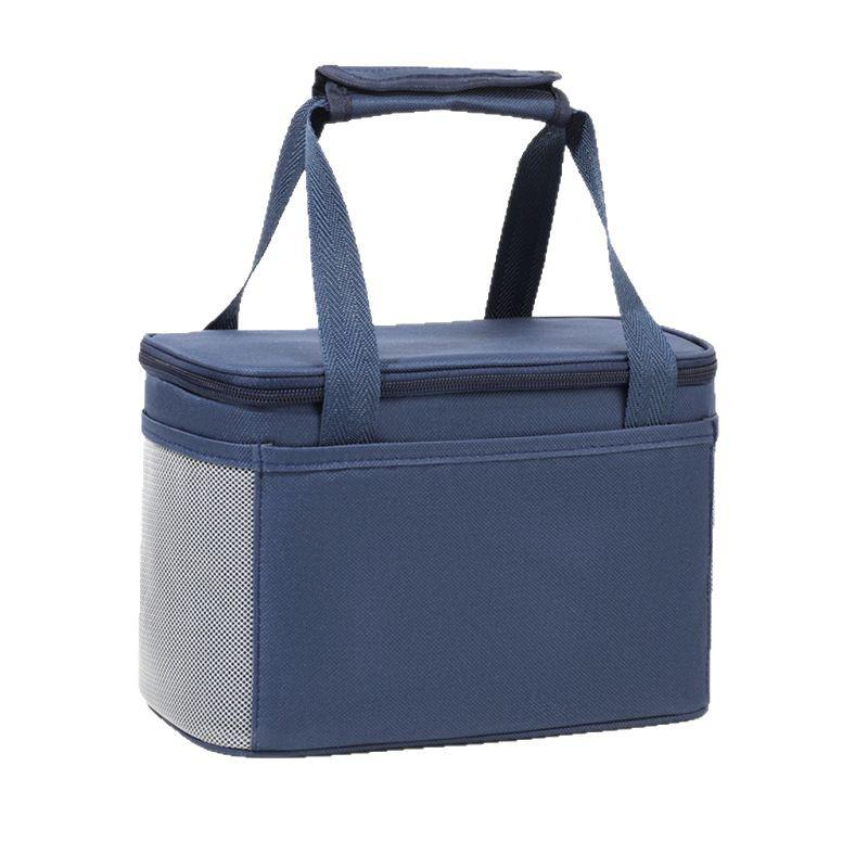 Große isolierte Picknicktasche mit Kühlakku & Aluminiumfolie - Verdickte tragbare Lunch-/Bento-Tasche