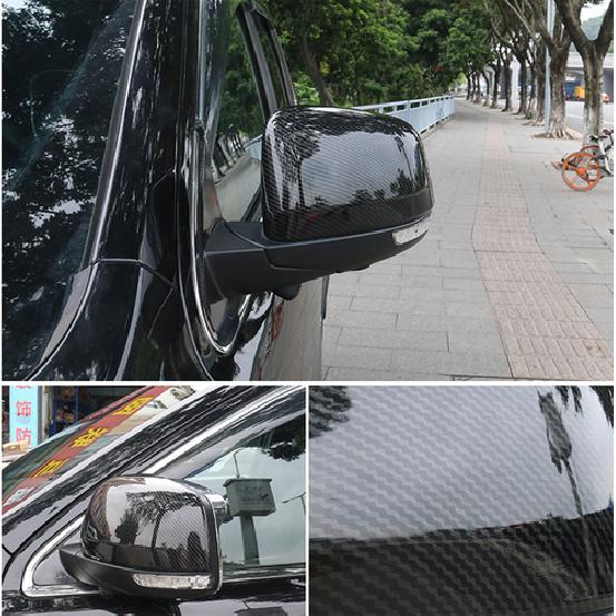 Rearview Mirror Cover Trim Carbon Fiber Color For Jeep Grand Cherokee 2011-