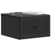 Wall Mounted Nightstand Black 33 X 34.5 X 20 Cm