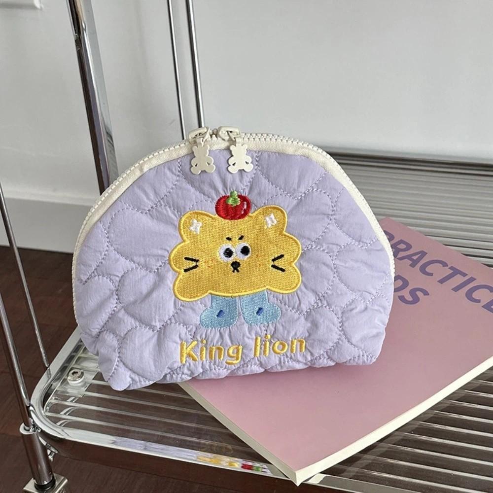 Puppy Cartoon Toiletry Bag Handheld Skincare Storage Bag Portable Embroidery Cosmetic Bag Travel