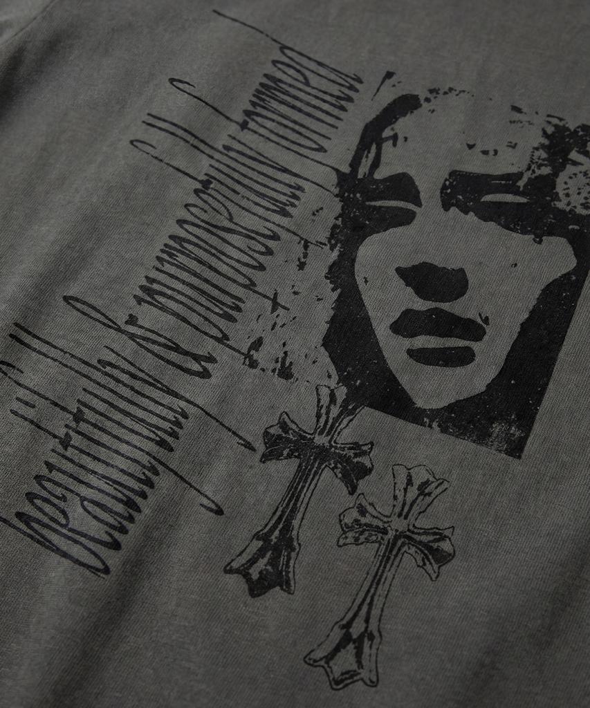 SAINTPAIN Sp Lettering Maria Short Sleeve T-Shirt Charcoal