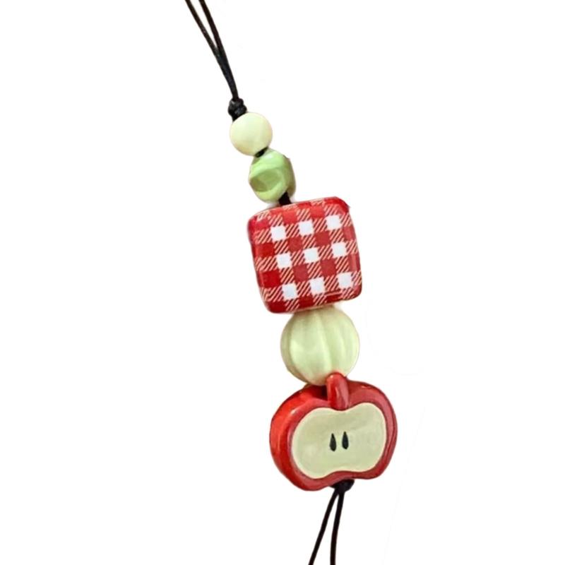 

Fashionable Apples Key Charm 3D Fruit Shape Keyring Fashionable Key Holder Women Bag Ornament Stylish Handbag Decoration 1