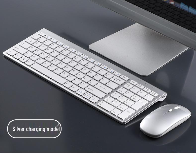 99-Key Rechargeable Wireless Keyboard & Mouse Set: Bluetooth/2.4G, Universal Silent Keys
