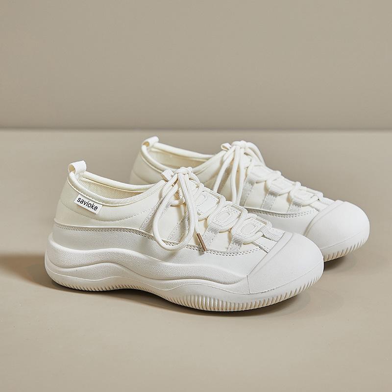 New Korean Version of Spring Canvas Shoes for Female Students Breathable Casual Shoes Internet Celebrity Street Photography White Shoes