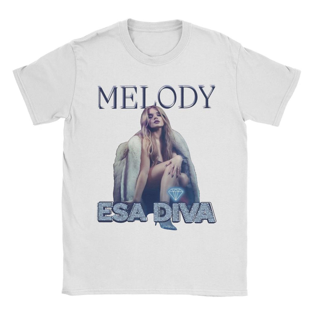Melody That Diva Eurovisions 2025 Merch Men Women T Shirt 100% Cotton Tee Graphic Printed  Tops T-shirt