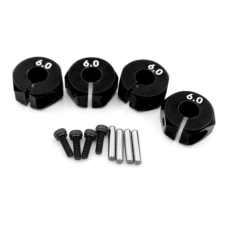 4 Pcs Aluminum 5/6/7mm Thickness Wheel Hex 12mm Drive Hubs With Pins Screws For RC Car Crawler Trucks HSP Tamiya Traxxas Slash