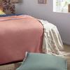Inca Bedspread 130 X 180 Cm Ivory, Embroidered Cotton