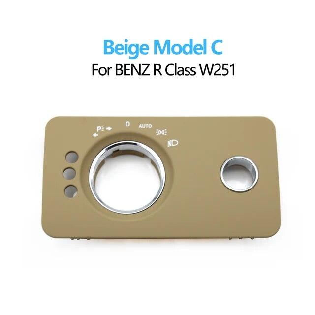 Car Dashboard Headlight Control Switch Panel Cover Trim For Mercedes Benz W251 R-Class R280 R300 R350 R400 R500 2005-2017