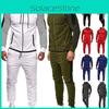 Classic Men Tracksuit Set With Hooded Pullover And Adjustable Jogging Pants