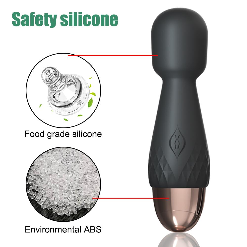 AV Magic Wand Вибраторы G Spot Massager Стимулятор клитора Мини Мощный вибратор для женщин Секс-игрушки для взрослых 18 10 Скоростей Женский мастурбатор black