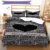 3PC Custom Name Heartbeat City Bedding Set Duvet Cover Closure Includes 1 Duvet Cover & 2 Pillowcases for Bedroom