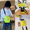 Cute Doll Decoration Solid Color Lightweight Children Crossbody Bag For Kindergarten Daily Use