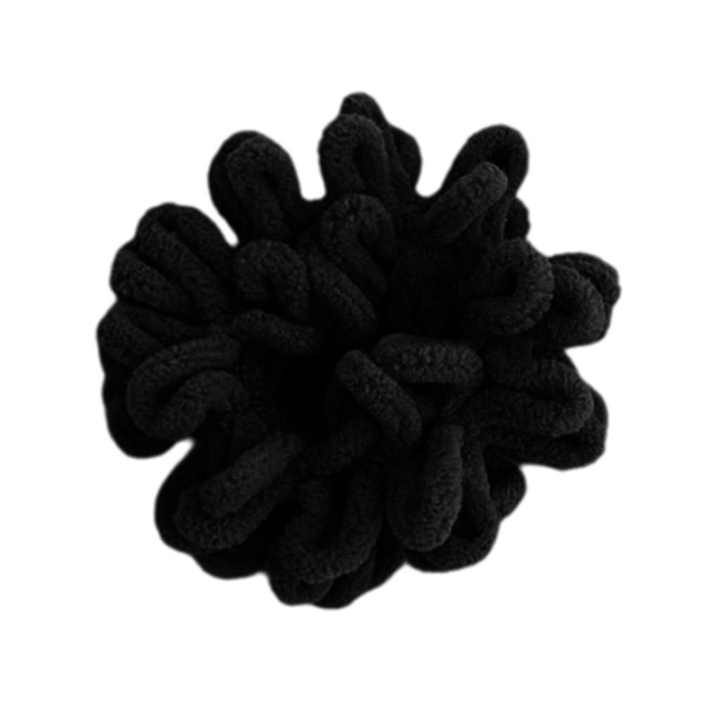 Kvinnor Eleganta Enfärgade Veck Plysch Mjuka Elastiska Hårband Hårhästsvans Elastiska Accessoarer Mode B8X6