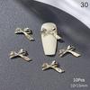 10Pcs Luxury Kawaii Bow Nail Art Charms 3D Alloy Bow Tie Jewelry Nail  Decoration Diy Accessories