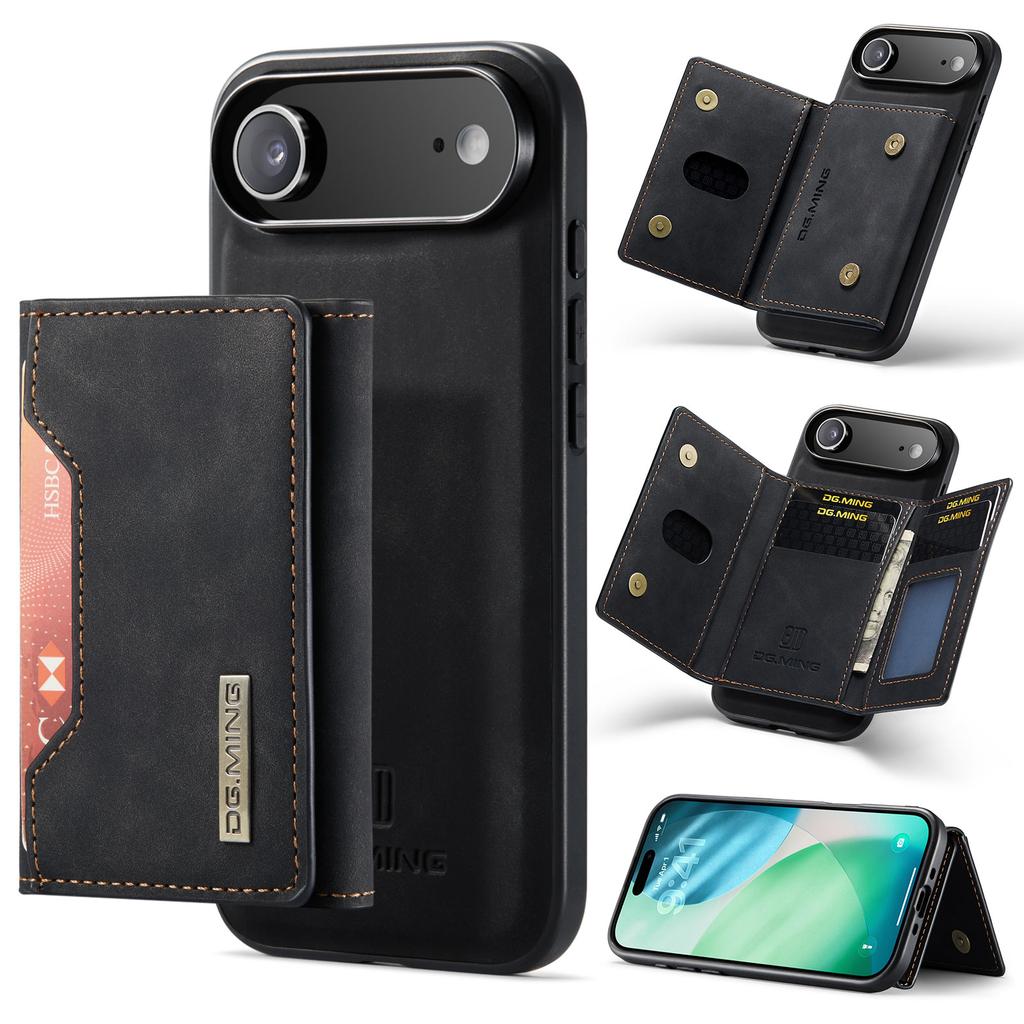 DG.MING M2 Series for iPhone 17 Air Case PU+PC+TPU Phone Cover Detachable Wallet