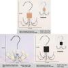 Multifunction Metal Clothes Hanger With Rotatable Hooks For Bedroom Closet Storage