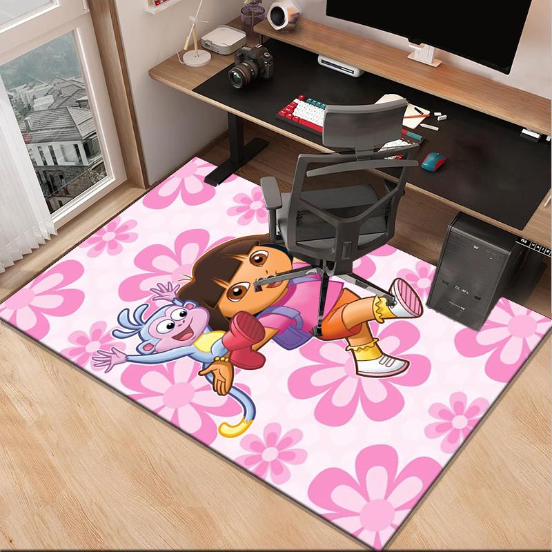 The Explorer do-ra Adventure Office Rug Chair Mat, Game Carpet, Suitable for Front Door, Bedroom, Living Room, Desk, Holiday Gift