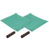2Pcs Referee Official Flags Stainless Steel Pole Sports Competition Linesman Hand FlagGreen
