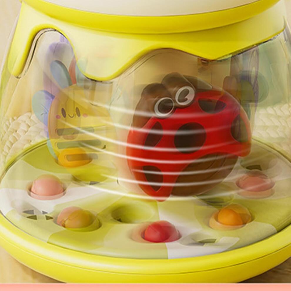Baby sensory suction balls, safe press and spin jump toy Sensory activity, educational spinning toy for kindergarten, green