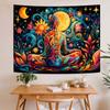 Colorful Meditation Digital Printing Polyester Wall Hanging Tapestry Decorative Living Room Bedrooms Office Background Gift