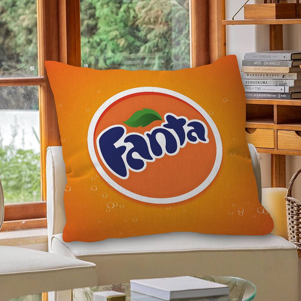 Funny F-Fanta Logo Cushion Cover Car Throw Pillow Case For Sofa Car Christmas Gift 40x40cm 45x45cm