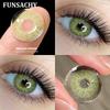 FUNSACHY 1pair Natural Blue Gray Color Contact Lenses Cosmetic Softlens 14.2mm Fashion Natural Brown Eye Contacts Yearly Use