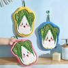 Children's Cute Cartoon Penguin Hanging Kitchen Hand Towel - Water Absorbent, Quick Drying Coral Fleece