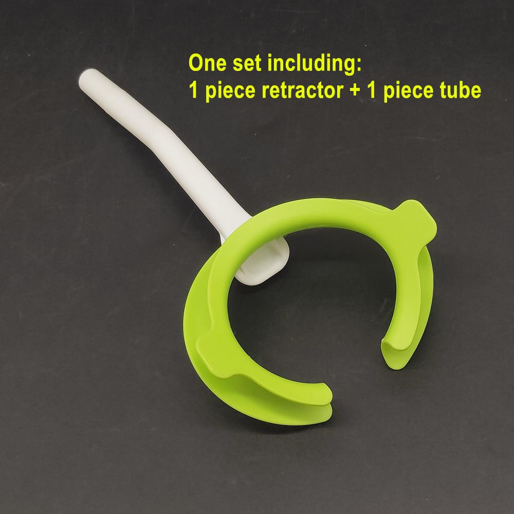 3D Dental Mouth Opener Lip Cheek Retractor With Strong Suction Tubes Duckbill Evacuation Suction Tube Autocalve 134°C 11mm Dia