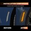 Smoked Lens Fender Side Marker Reflectors Light for Ford Mustang 2024 2025 Accessories Yellow Light