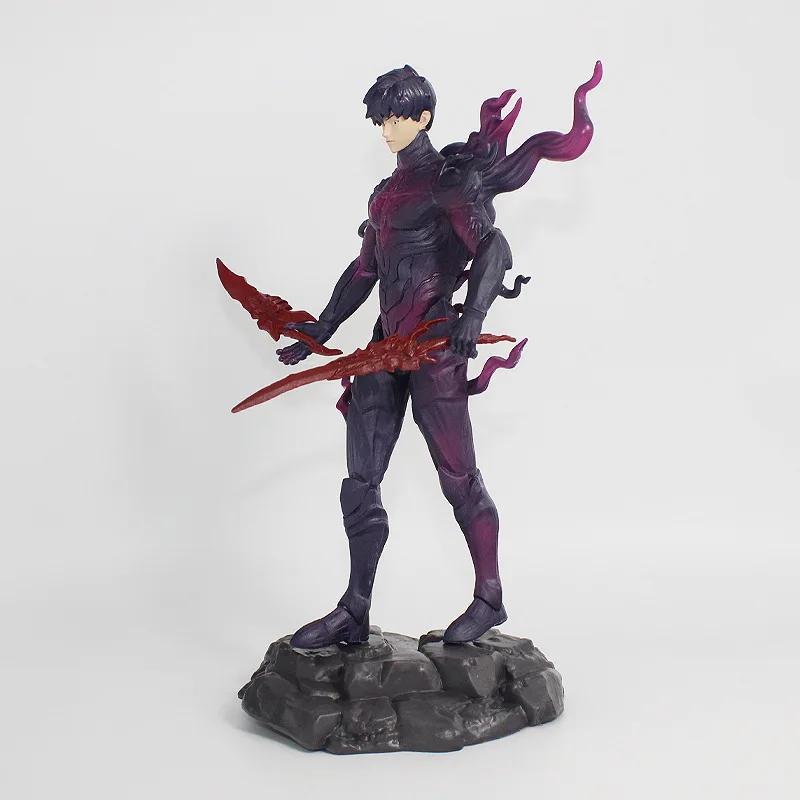 21cmsolo leveling animation characters Cheng Xiaoyu hunter form Jeglite knight action figure PVC series model boycollectiongifts