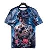 Harajuku Anime& Manga Girl 3D Print T‑Shirt, Unisex Summer Casual Tee, Crew Neck Short Sleeve, Kids Fashion Graphic T‑Shirt