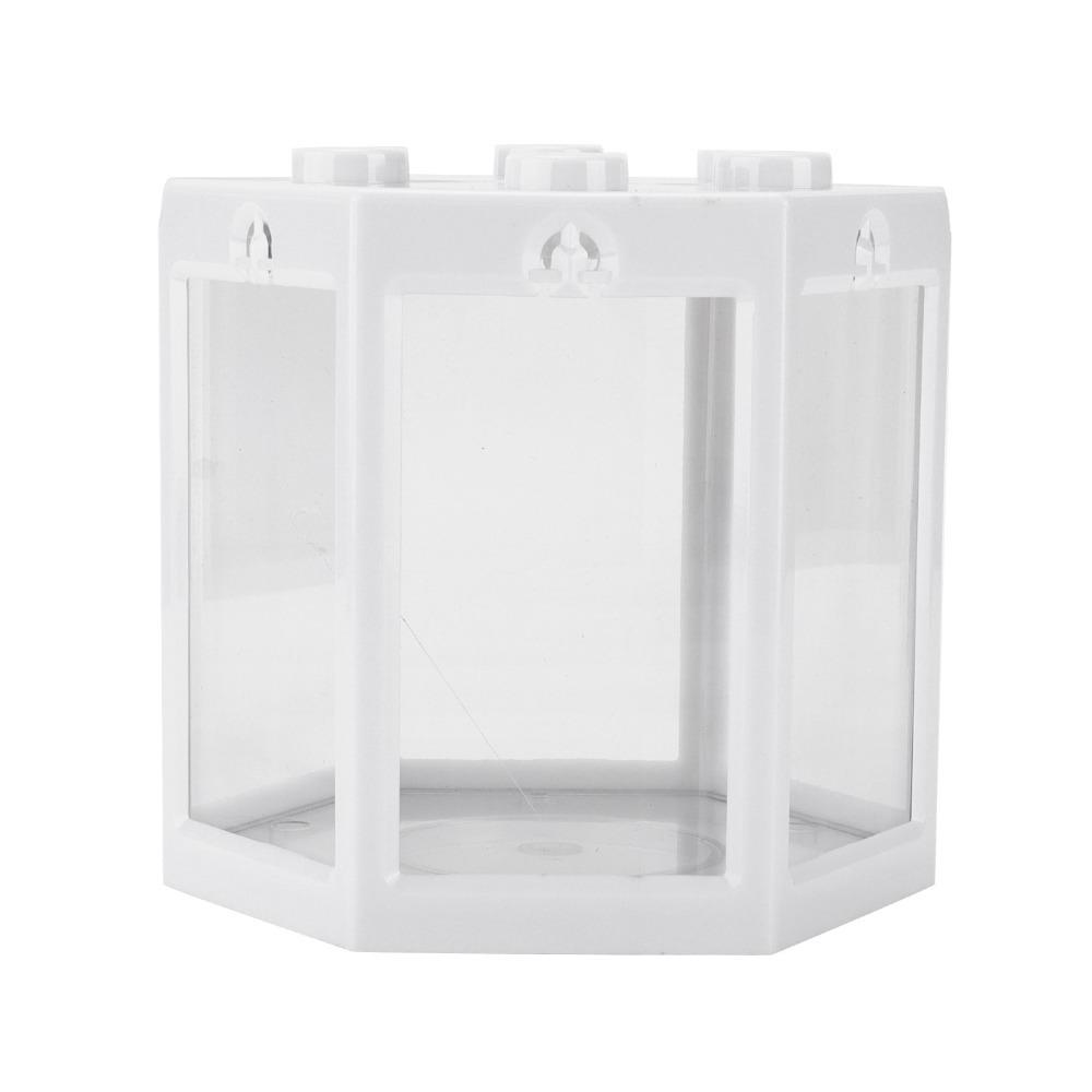 Складываемый Маленький Аквариум Кристально-Прозрачный Пластик Шестиугольная Форма Аквариум Многоцветный Шестиугольная Форма Аквариум для Петушка