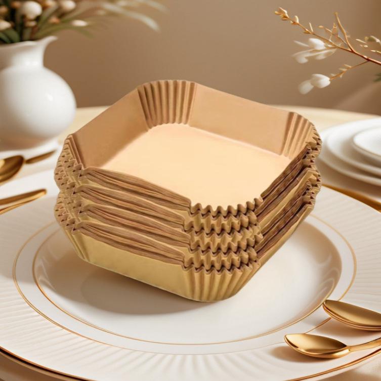 Air Fryer High-Temperature Resistant, Oil-Absorbing Food-Grade Paper Baking Tray.