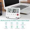 ORIA Digital Alarm Clock with Calendar Temperature Timer Foldable LCD Clock Battery Operated Desk Clock for Travel Home Office