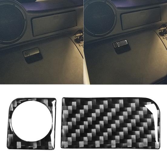 

2 шт. карбоновый чехол для хранения блока управления задняя пряжка переключателя отделка совместима с Nissan