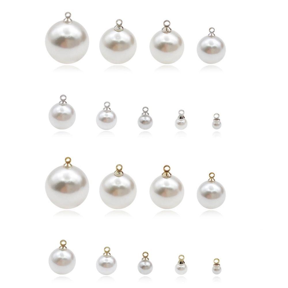 10PCS Handmade Imitation Pearl Clothes Decor DIY Dangle Earrings Pendant  Zipper